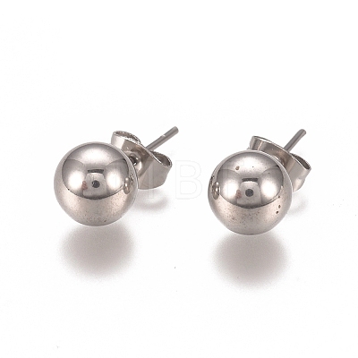 Tarnish Resistant 304 Stainless Steel Stud Earrings EJEW-L215-57E-P-1