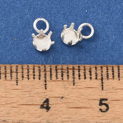 Ion Plating(IP) 304 Stainless Steel Charms Rhinestone Claw Settings X-STAS-U025-02A-S-1