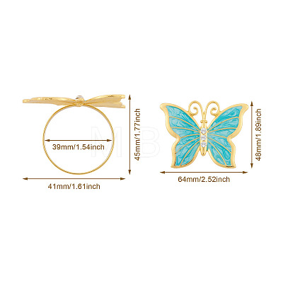 Butterfly Zinc Alloy Napkin Rings X1-EL-TAC0001-10B-1
