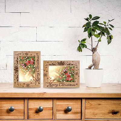 Christmas Theme Rectangle Wooden Photo Frames AJEW-WH0292-008-1