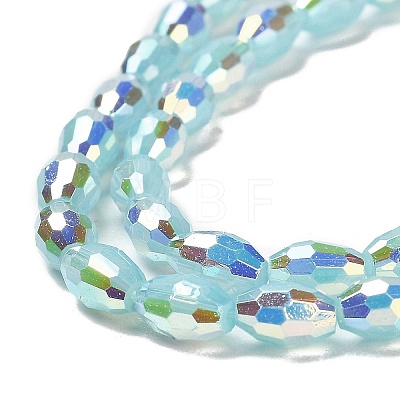 Baking Painted Glass Beads Strands DGLA-D001-02I-1