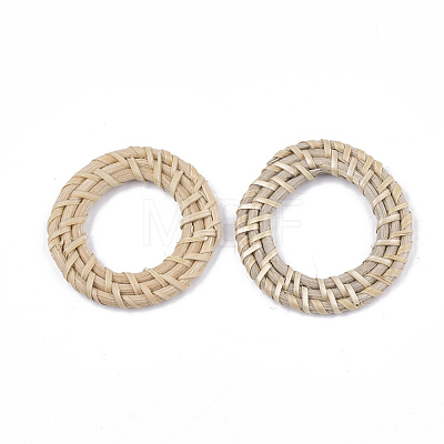 Handmade Reed Cane/Rattan Woven Linking Rings X-WOVE-T006-065A-1