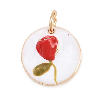 304 Stainless Steel Enamel Pendants STAS-L312-03G-03-1