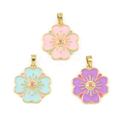 Brass Enamel Pendants KK-I477-06G-1