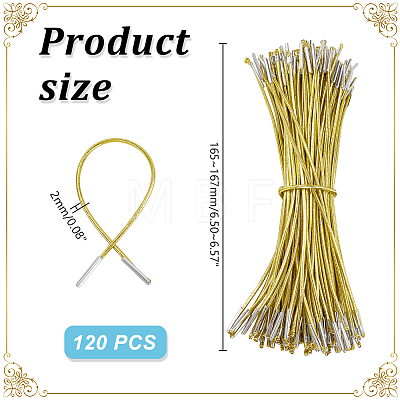 AHADERMAKER 120Pcs Round Polyester Elastic Cord OCOR-GA0001-73-1