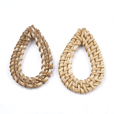 Handmade Reed Cane/Rattan Woven Linking Rings X-WOVE-T005-16-1