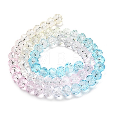 Transparent Painted Glass Beads Strands DGLA-A034-T8mm-A21-1