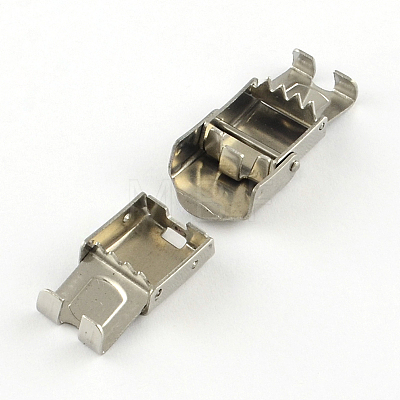 Smooth Surface 201 Stainless Steel Watch Band Clasps STAS-R063-65-1