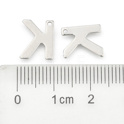 304 Stainless Steel Letter Charms X-STAS-O072-K-1