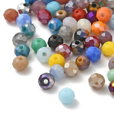 Electroplate Glass Beads GLAA-D020-01I-1