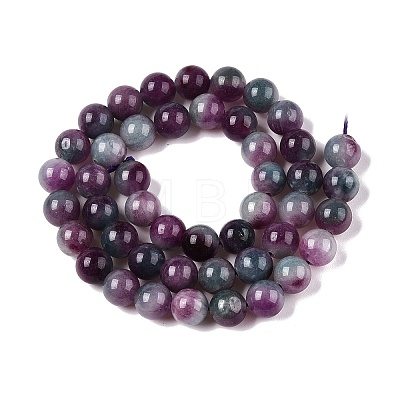 Dyed Natural White Jade Beads Strands G-T138-8mm-210-10-1