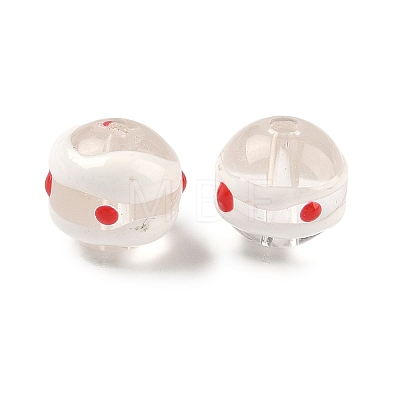 Transparent Glass Enamel Beads GLAA-P078-01A-04-1