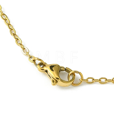 304 Stainless Steel Lotus Pendants Necklaces NJEW-JN04561-02-1
