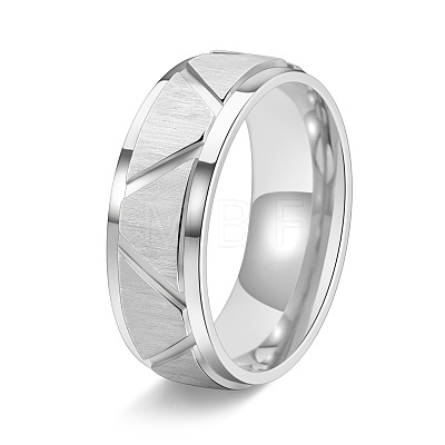 Stainless Steel Chunky Rings PW-WGDA1DB-01-1