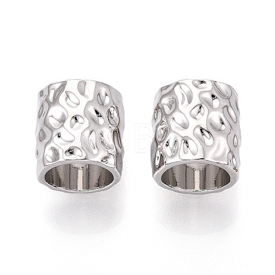 Textured Alloy Large Hole Beads PALLOY-T091-43P-1