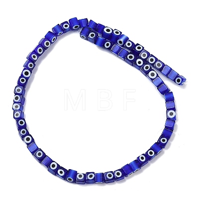 Handmade Evil Eye Lampwork Beads Strands LAMP-G166-16D-1