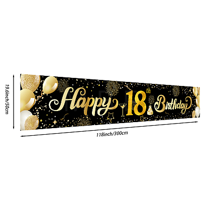 Polyester Hanging Banners Children Birthday AJEW-WH0190-026-1