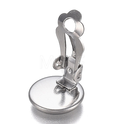 304 Stainless Steel Clip-on Earring Setting STAS-I166-33P-1