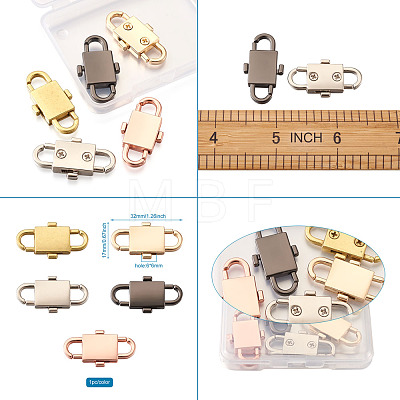 5 Colors Adjustable Alloy Chain Buckles PALLOY-TA0001-91-RS-1