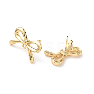 Brass Stud Earring Findings KK-D504-02G-1