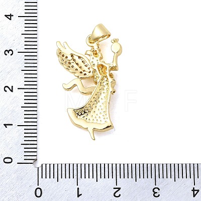Brass Micro Pave Clear Cubic Zirconia Pendants KK-Z150-22G-01-1
