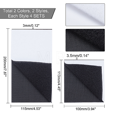   Square & Rectnagle Self Adhesive Polyester & Nylon Hook and Loop Tapes DIY-PH0003-33-1