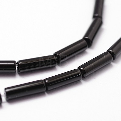 Natural Black Onyx Beads Strands X-G-P161-38-13x4mm-1