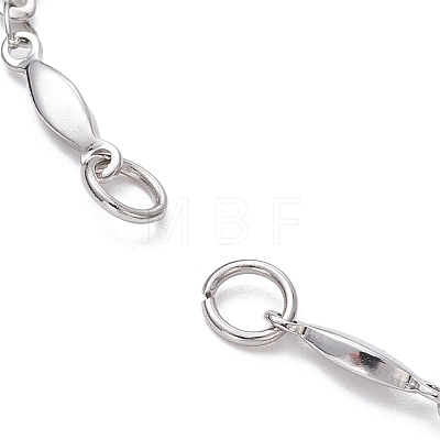 304 Stainless Steel Oval Link Chain Bracelet Makings AJEW-JB01183-1