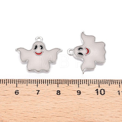 Halloween Theme Rack Plating Luminous Alloy Enamel Pendants ENAM-N056-238P-1