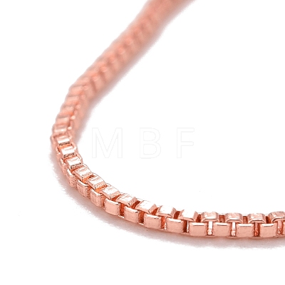 Adjustable Electroplate Brass Venetian Chain Necklace Making MAK-L028-02RG-1