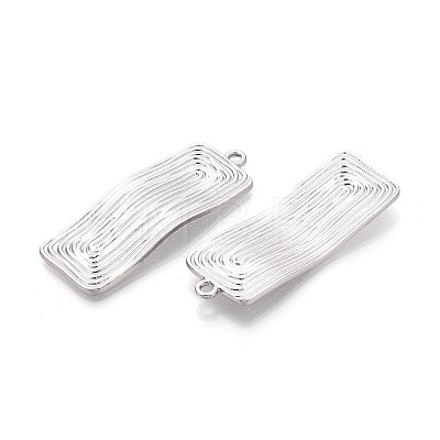 Rack Plating Textured Alloy Pendants PALLOY-T095-17P-1