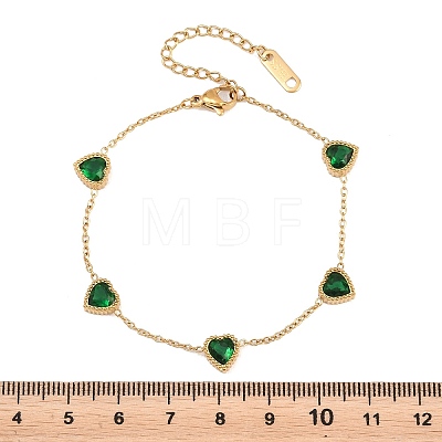 304 Stainless Steel Rhinestone Link Bracelets BJEW-B171-11G-02-1