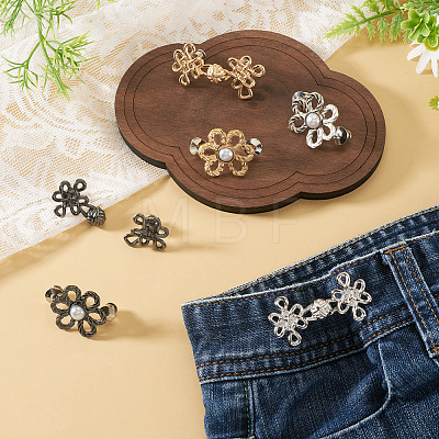 6Pcs 6 Styles Chinese Knot Alloy Adjustable Jean Button Pins FIND-TA0010-51-1