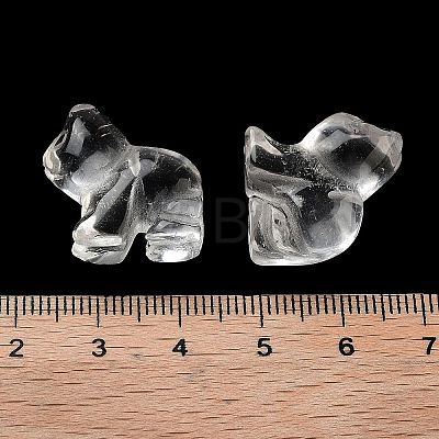 Natural Quartz Crystal Carved Half Hole Beads G-K367-02B-1