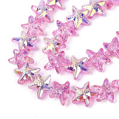 Electroplate Transparent Glass Beads Strands LS-EGLA-Q136-01A-13-1