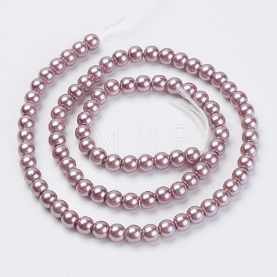 Eco-Friendly Glass Pearl Beads Strands HY-A008-10mm-RB085-1