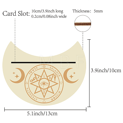 Natural Wood Card Stand for Tarot DJEW-WH0034-01B-1