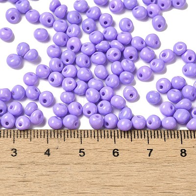 6/0 Opaque Baking Paint Glass Seed Beads SEED-M012-02A-09-1