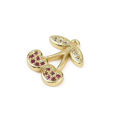 Brass Micro Pave Cubic Zirconia Pendants KK-M322-48G-04-1