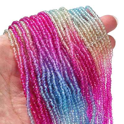 Transparent Painted Glass Beads Strands DGLA-A034-T2mm-A14-1