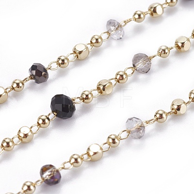 Handmade Glass Beaded Chains CHC-K007-G04-G-1