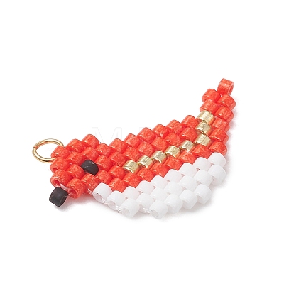 Beaded Bird Charms PALLOY-MZ01172-02-1