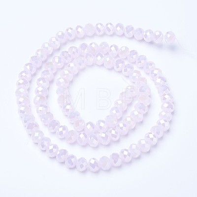 Electroplate Glass Beads Strands EGLA-A044-J4mm-B02-1