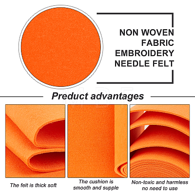 Non Woven Fabric Embroidery Needle Felt for DIY Crafts DIY-WH0156-92J-1