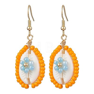 Shell Dangle Earrings EJEW-MZ00241-1