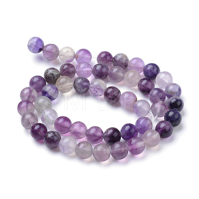 Natural Fluorite Beads Strands G-T055-6mm-14-1