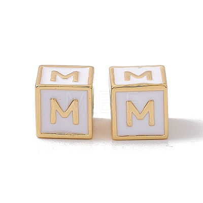 Rack Plating Brass Enamel Beads KK-B060-04G-04M-1