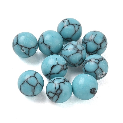 Dyed Synthetic Turquoise Sphere Beads GG-CBA391B-02B-01-1