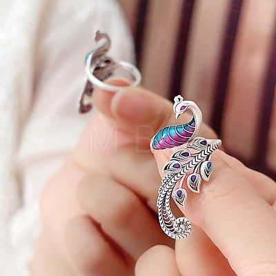Phenix Zinc Alloy Enamel Cuff Rings FS-WGBA5CA-01-1