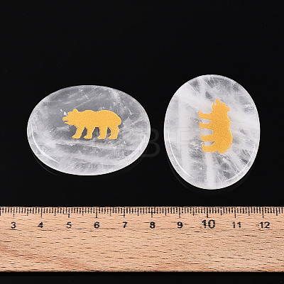 Natural Quartz Crystal Cabochons G-T143-28O-1